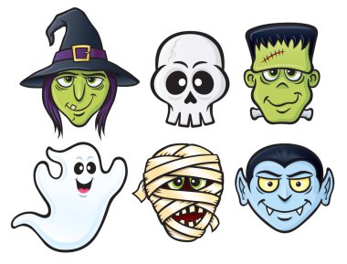 Halloween Character Icons clipart