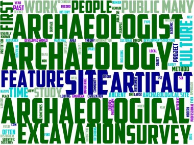 arkeoloji tipografisi, kelime bulutu, kelime sanatı, arkeoloji, kazı, arkeoloji, antik, kazı