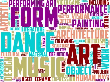arts typography, word cloud, wordart, background, soyut, design, illustration, poster
