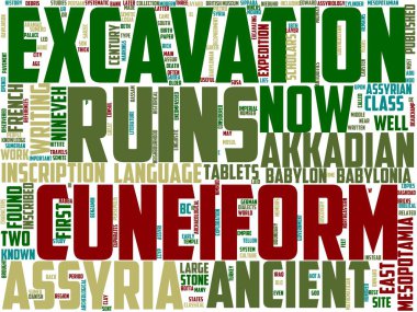 Asuroloji tipografisi, kelime bulutu, kelime sanatı, üniversite, çocuklar, eğlence, eğitim, ilgi