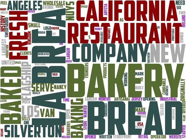 Tipografía Del Operador Panadería Wordcloud Wordart Panadería Operador Trabajador Alimentos — Foto de Stock