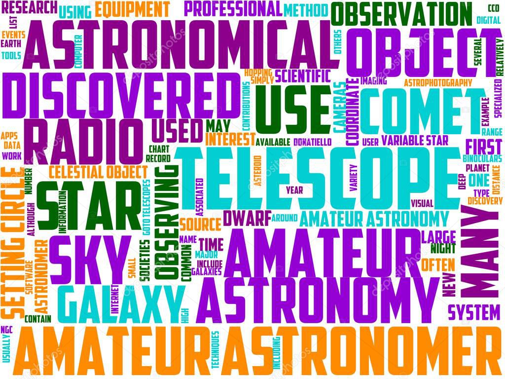 amateur astronomy typography, wordcloud, wordart, science, sky, astronomy, milky, way