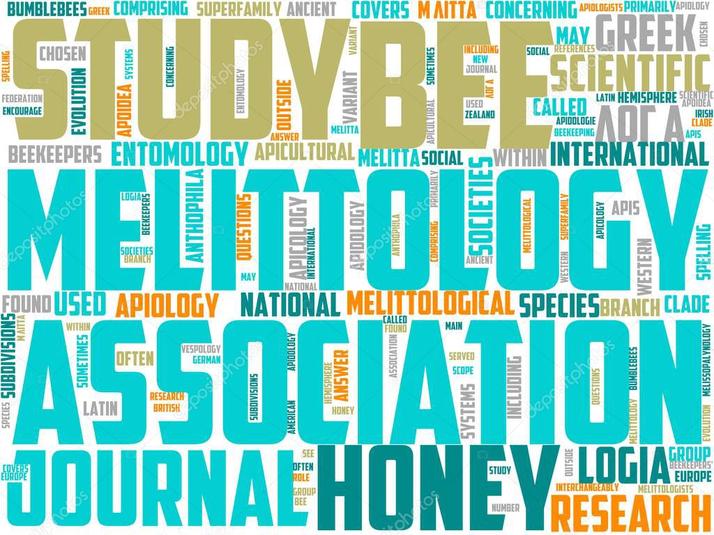 apicology typography, wordcloud, wordart, bee, melittology, nature, apicology, entomology