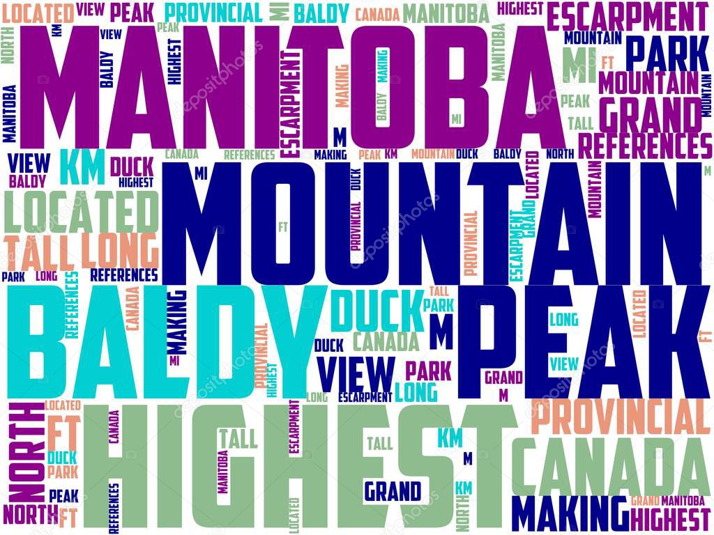 baldy mountain typography, wordcloud, wordart, view, mountain, landscape, outdoors, nature