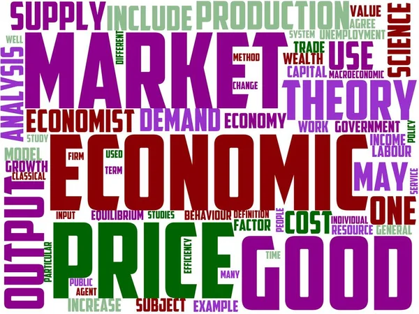 Ekonomist Tipografi Kelime Sanatı Kelime Bulutu Ekonomist Dünyası Şirket Finans — Stok fotoğraf