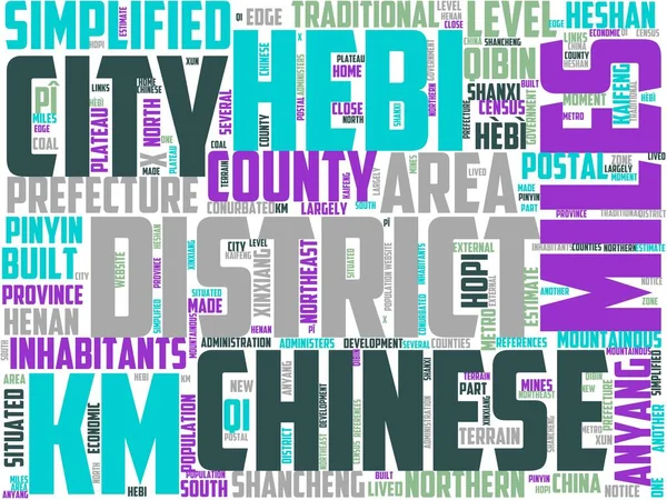 Hebi Tipografía Wordart Wordcloud China Aire Libre Conjunto — Foto de Stock