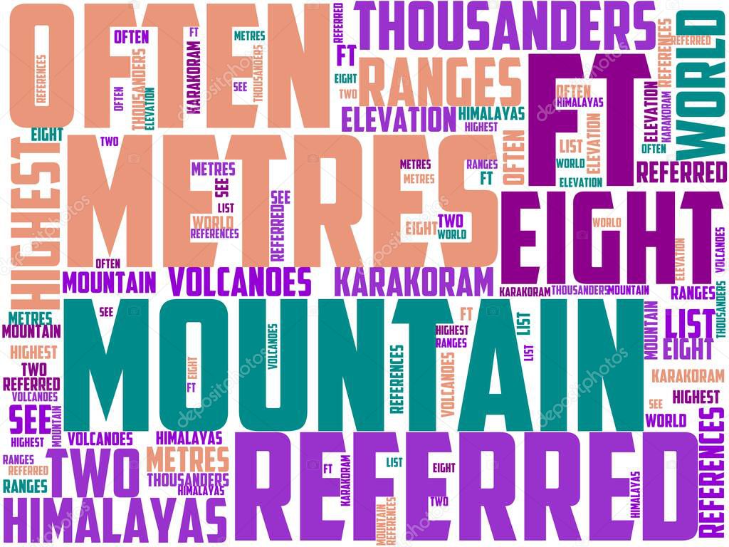 flanders mountain typography, wordart, wordcloud, nature, mountain, flanders, landscape