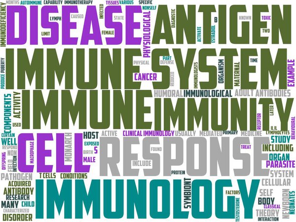 immunology typography, wordart, wordcloud, medical, immunology, health, virus