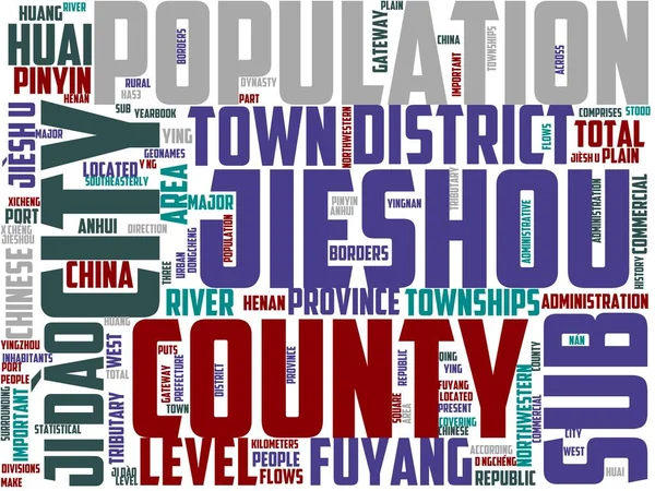 Jieshou Tipografía Wordart Wordcloud Asia Outdoor Tourism Taiwan — Foto de Stock