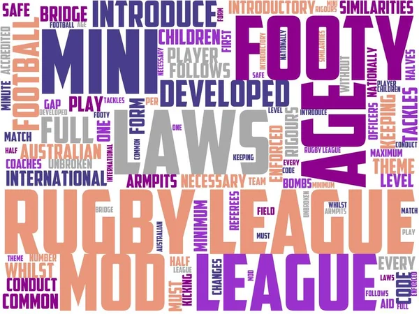 Mod League Tipografisi Kelime Bulutu Kelime Sanatı Lig Spor Illüstrasyon — Stok fotoğraf
