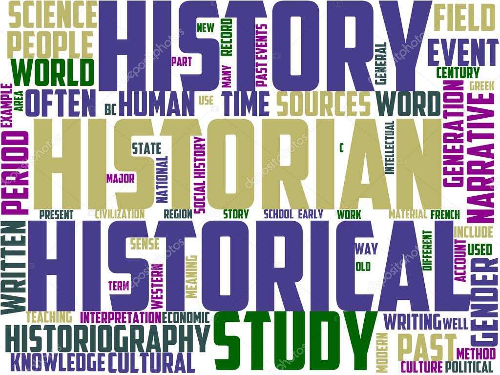 historian typography, wordart, wordcloud, historian, education, history, book