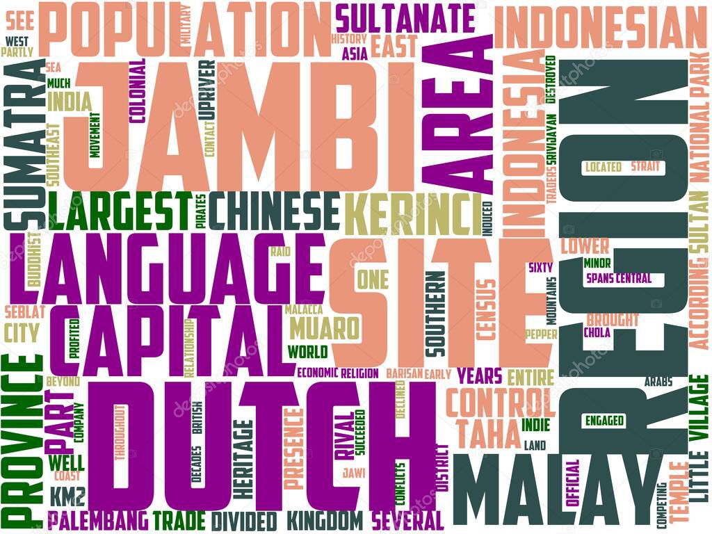 jambi typography, wordart, wordcloud, jambi, background, asia, indonesia