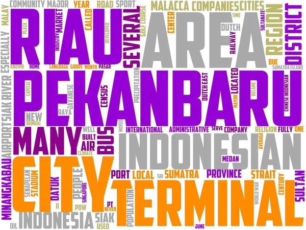 Pakanbaru Typography Wordcloud Wordart — 스톡 사진