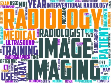 Radyoloji tipografisi, kelime bulutu, kelime sanatı,