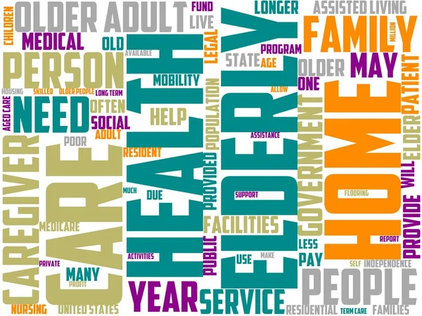 reading to the elderly typography, wordcloud, wordart,