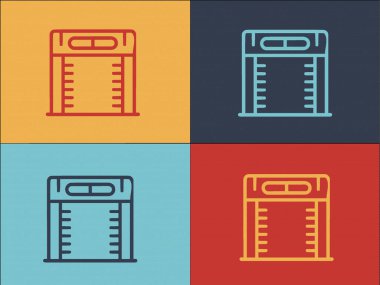 Erişim Metal Detektörü Logo Şablonu, Basit Erişim Düz Simgesi, Güvenlik, Detektör