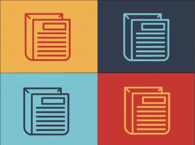 Etkin Belgelendirme Logosu Şablonu, Belge, Kağıt, İş Simgesi Basit Düz Simgesi