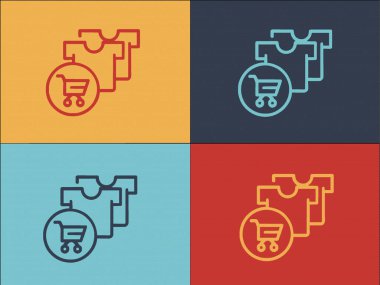 Öge Cart Logo Şablonu Ekle, Basit Düz Perakende Simgesi, Çevrimiçi, Satın Al