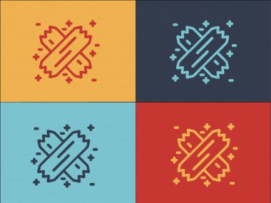 Yapıştırıcı Alçı Haç Logo Şablonu, Yapıştırıcının Basit Düz Simgesi, Sıva, Yama
