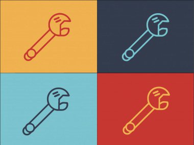 Ayarlanabilir Anahtarlı Logo Şablonu, Ayarlanabilir, Anahtarlı, Onarımlı Basit Düz Simge