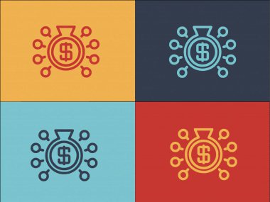 Reklam Bütçesi Logo Şablonu, Bütçenin Basit Düz Simgesi, İş, Konsept