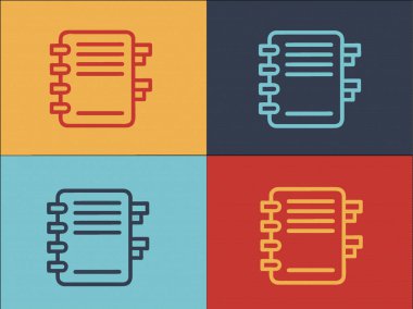 Gündem Defteri Logo Şablonu, Gündemin Basit Düz Simgesi, Düzenleyici, Planlayıcı