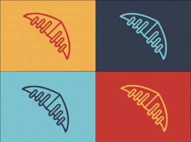 Hava Planörü Logo Şablonu, Hava, Planör, Uçak Basit Düz Simgesi