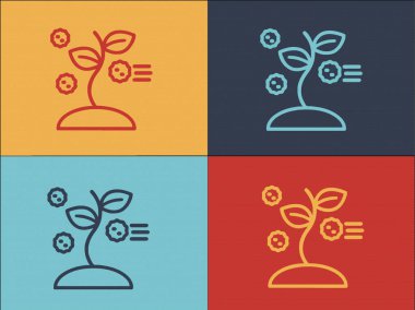 Alerjen Virüsü Logo Şablonu, Virüsün Basit Düz Simgesi, Enfeksiyon, Bakteri