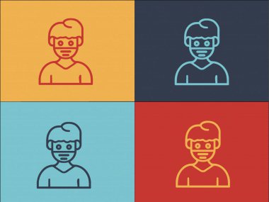 Alerjik Çocuk Logo Şablonu, Basit Düz Alerji Simgesi, Çocuk, Alerjik