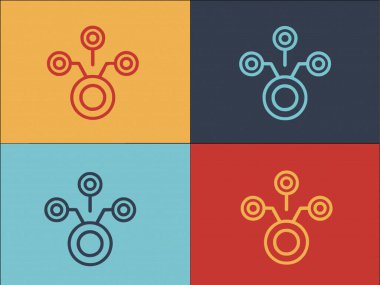 Büyükelçi Şeması Logo Şablonu, Büyükelçi, Renk ve Resimlerin Basit Düz Simgesi