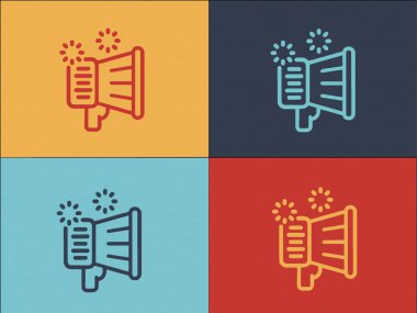 Açıklama Olay Logosu Şablonu, Basit Düz Açıklama Simgesi, Arkaplan, İş