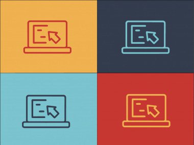 Api Laptop Logo Şablonu, Basit Düz Kod Simgesi, Dijital, Geliştirme