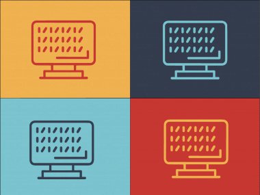 Api Pc Logo Şablonu, Basit Düz Kavram Simgesi, Veri Geliştirme
