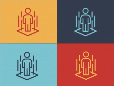 Ar Platform Logo Şablonu, Teknolojinin Basit Düz Simgesi, Vr, Dijital