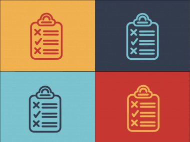 Görev Listesi Logo Şablonu, Basit Düz Görev Simgesi, Liste, İş