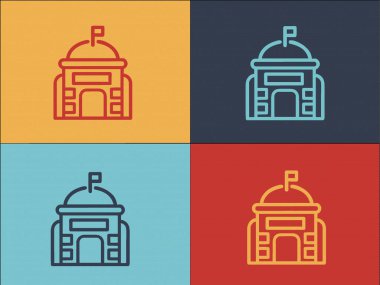 Otorite Binası Logo Şablonu, Bina, Yetki, Mimarlık Basit Düz Simgesi