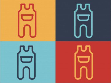 Bebek Elbiseleri Logo Şablonu, Bebeğin Basit Düz Simgesi, Bebek, Yeni Bebek