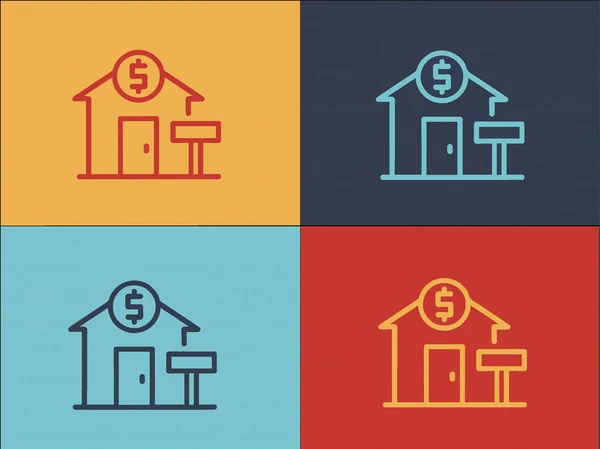 Ajan House Logo Şablonu, Ev 'in Basit Düz Simgesi, Ajan