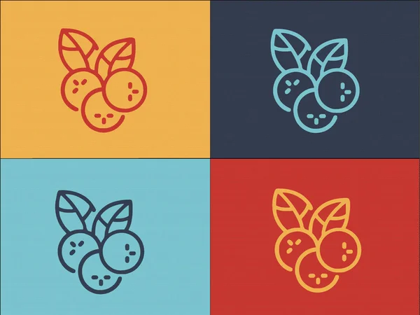 Szablon Logo Ashberry Prosta Płaska Ikona Jesieni Tło Ashberry — Wektor stockowy