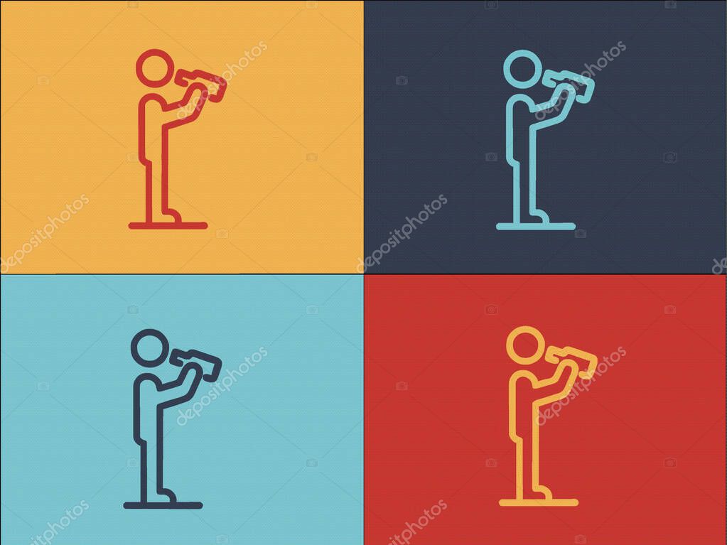 Alcohol Teen Logo Template, Simple Flat Icon Of Alcohol, Beer, Teen