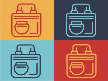 Okul Gıda Logosu Şablonu, Okulun Basit Düz Simgesi, Yemek, Öğle Yemeği