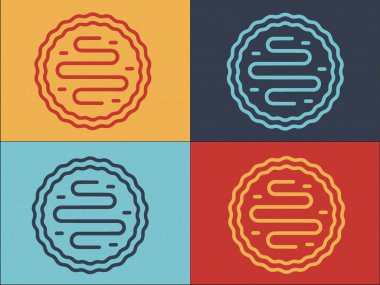 Fırın Elmalı Turta Logo Şablonu, Basit Düz Pasta Simgesi, Yemek, Fırın