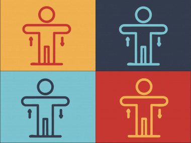 Denge Vücut Duyusu Logo Şablonu, Vücut, Denge ve İnsan Düz Simgesi