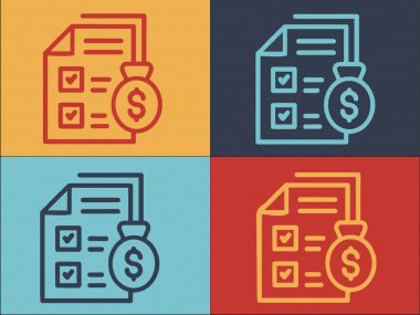 Banka Reserves Papers Logo Şablonu, Para, Kağıt, Finans Basit Düz Simgesi