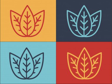 Basil Aromatik Logo Şablonu, Yeşil Düz Simge, Aromatik, Herb