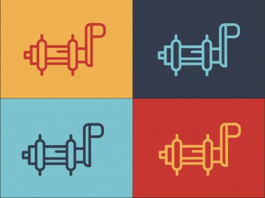 Bisiklet Tamir Aracı Logo Şablonu, Bisikletin Basit Düz Simgesi, Onarım, Bisiklet