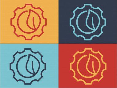 Biyolojik Sistem Logo Şablonu, Biyolojinin Basit Düz Simgesi, Sistem, Teknoloji