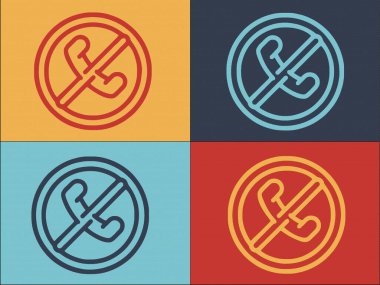 Kara Liste Reddetme Arama Şablonu, Kara Liste Basit Düz Simgesi, Telefon, Vektör