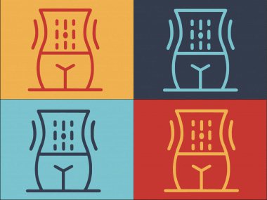 Vücut Kılları Temizleme Logosu Şablonu, Basit Düz Güzellik Simgesi, Kaplıca, Saçlar