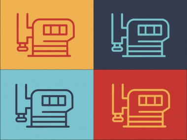 Destekleyici Pompa Logo Şablonu, Pompa, Basınç, Su Basit Düz Simgesi